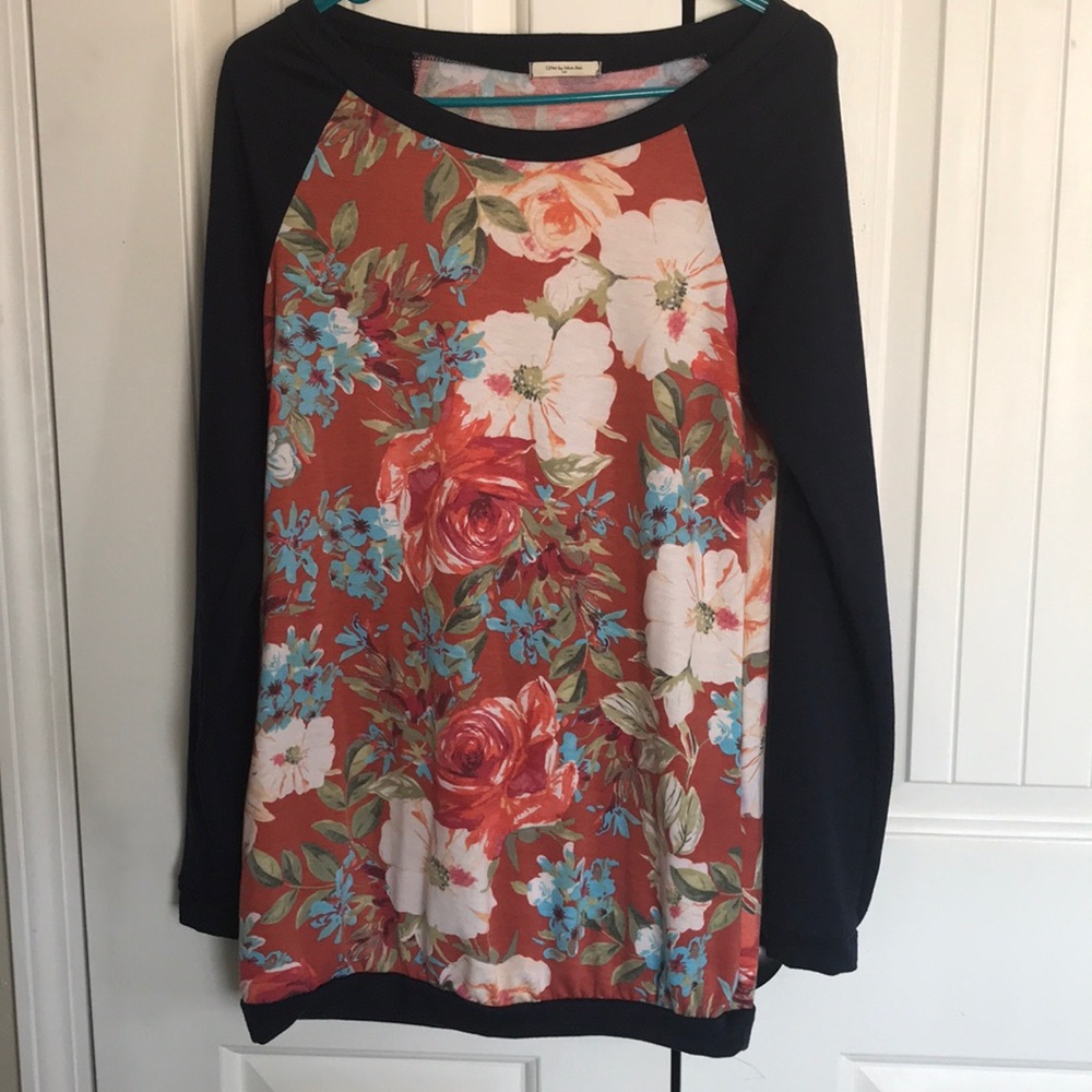 Long sleeve floral blouse
